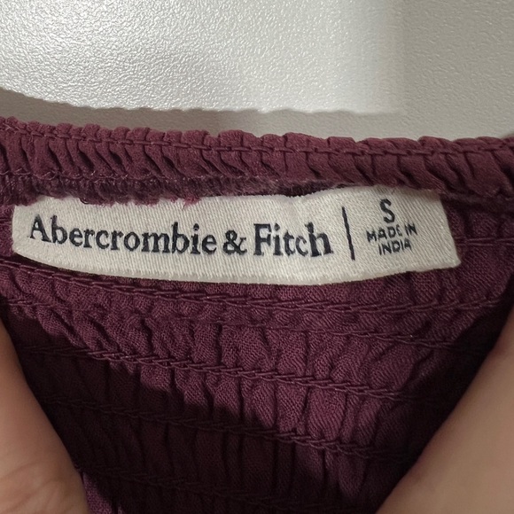 Abercrombie Dress Long Sleeve Chiffon Mini Dress in Burgundy Maroon Size Small - Picture 5 of 10